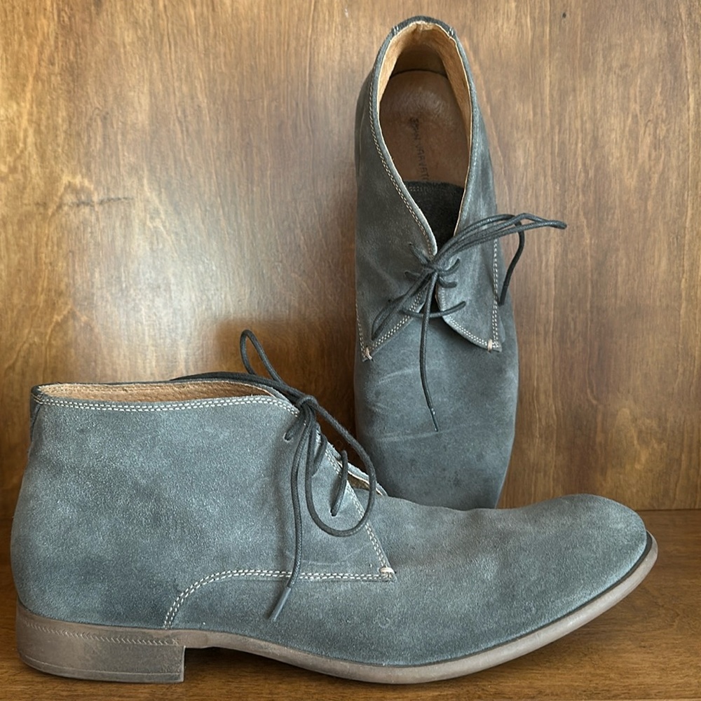 John Varvatos Suede Lace Up Boots